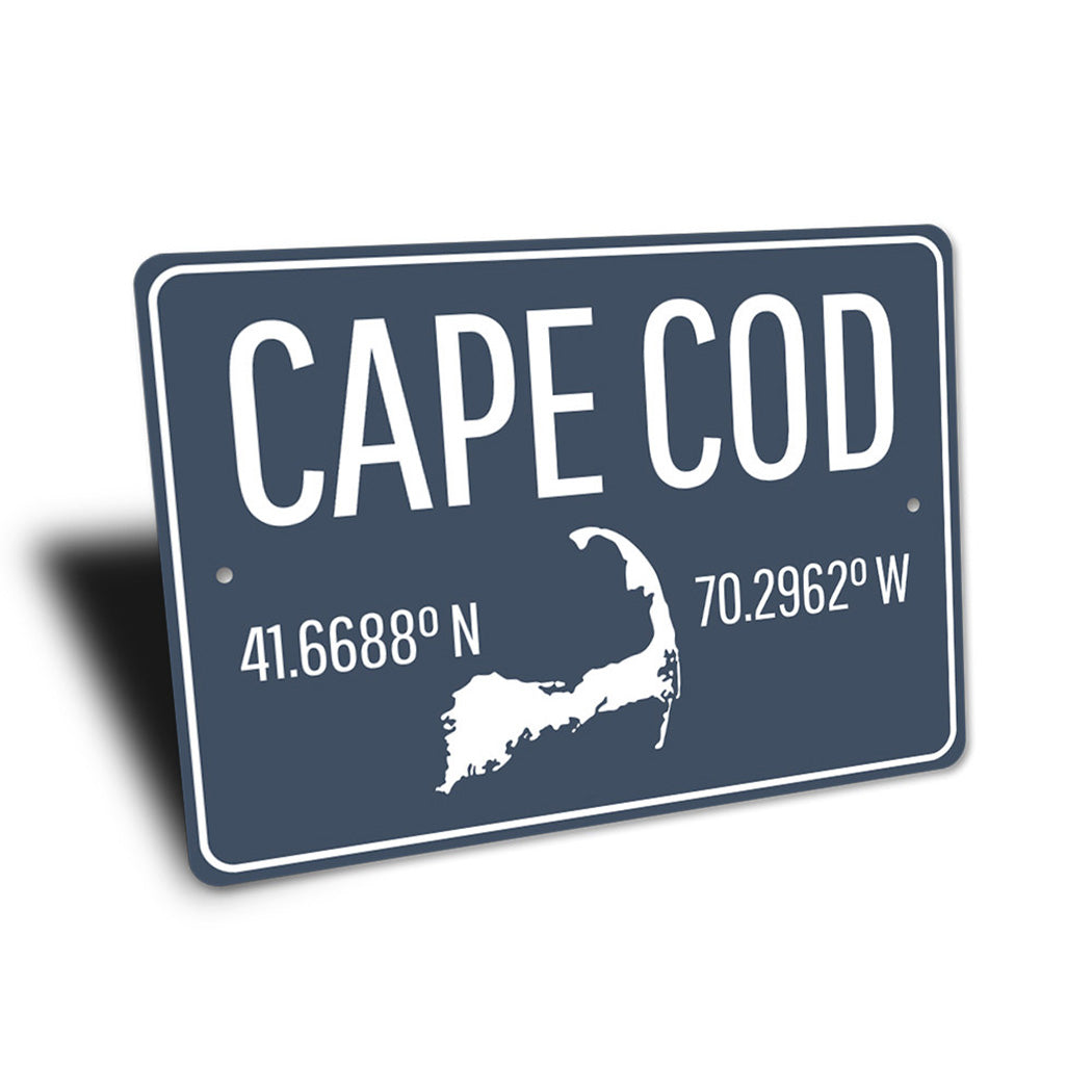 Cape Cod Coordinates Sign