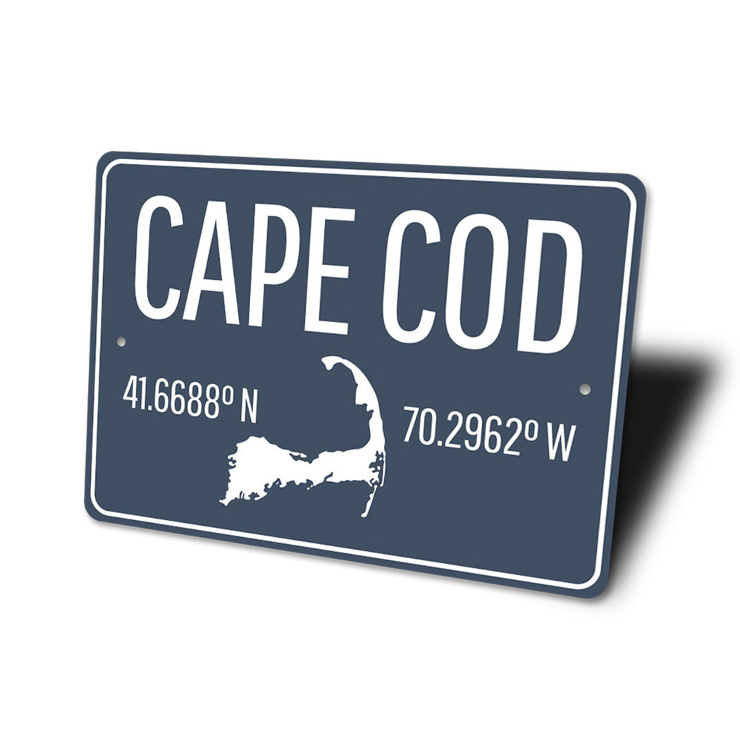 Cape Cod Coordinates Sign