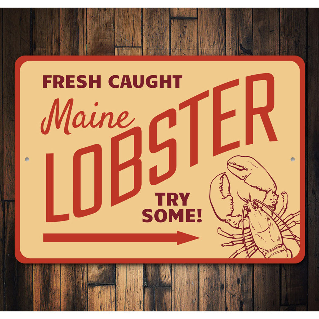 Fresh Caught Maine Lobster Sign