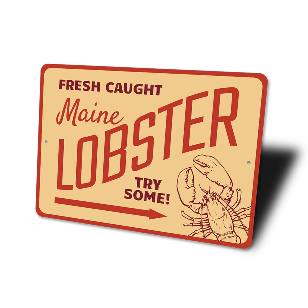 Fresh Caught Maine Lobster Sign
