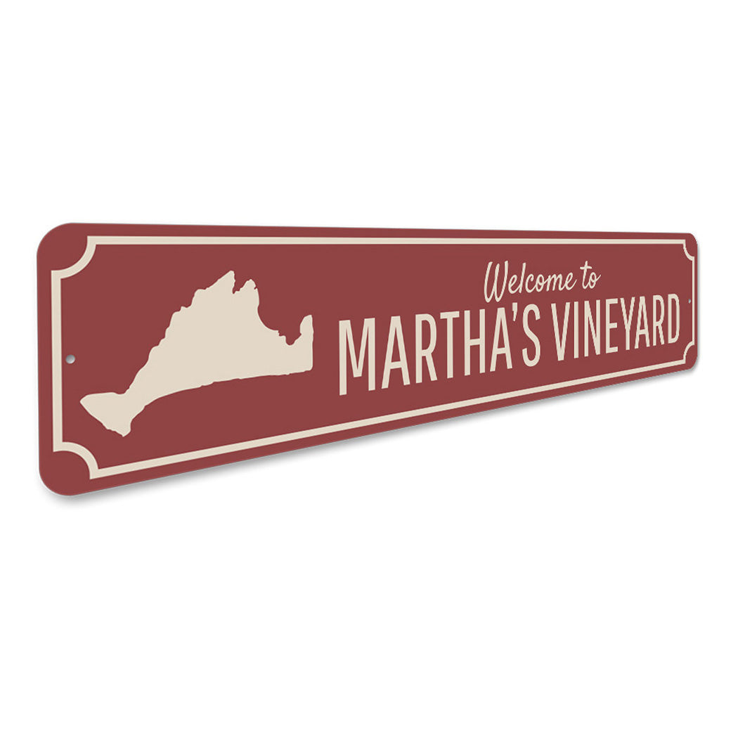 Marthas Vineyard Welcome Sign