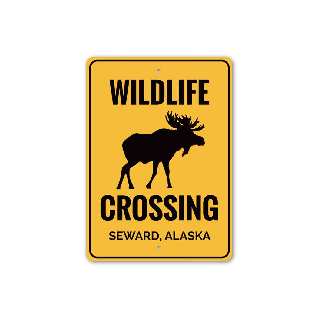 Wildlife Crossing Metal Sign