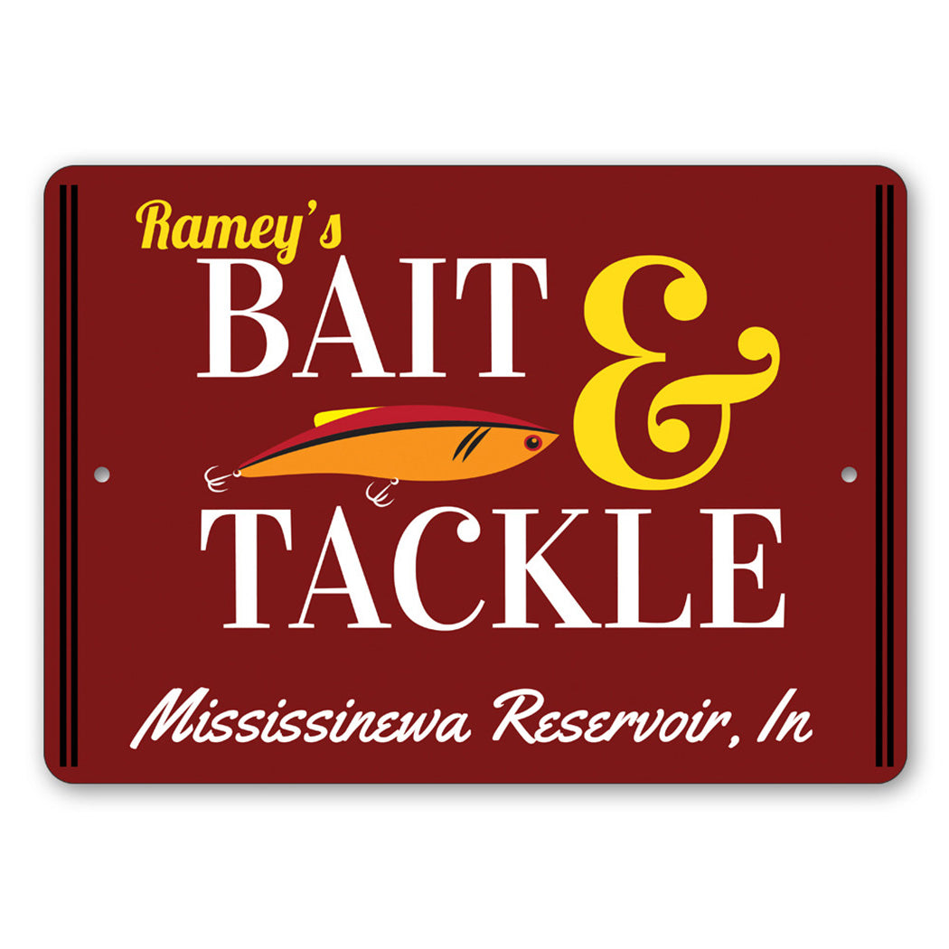 Custom Bait And Tackle City State Sign