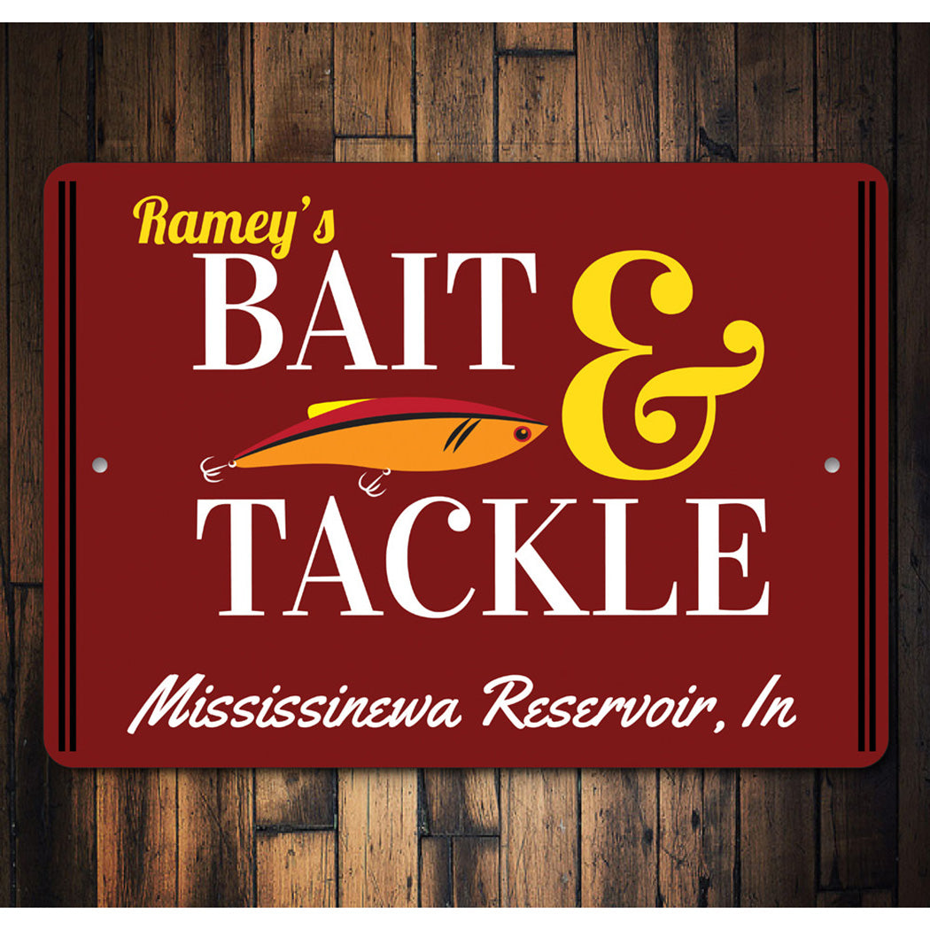 Custom Bait And Tackle City State Sign