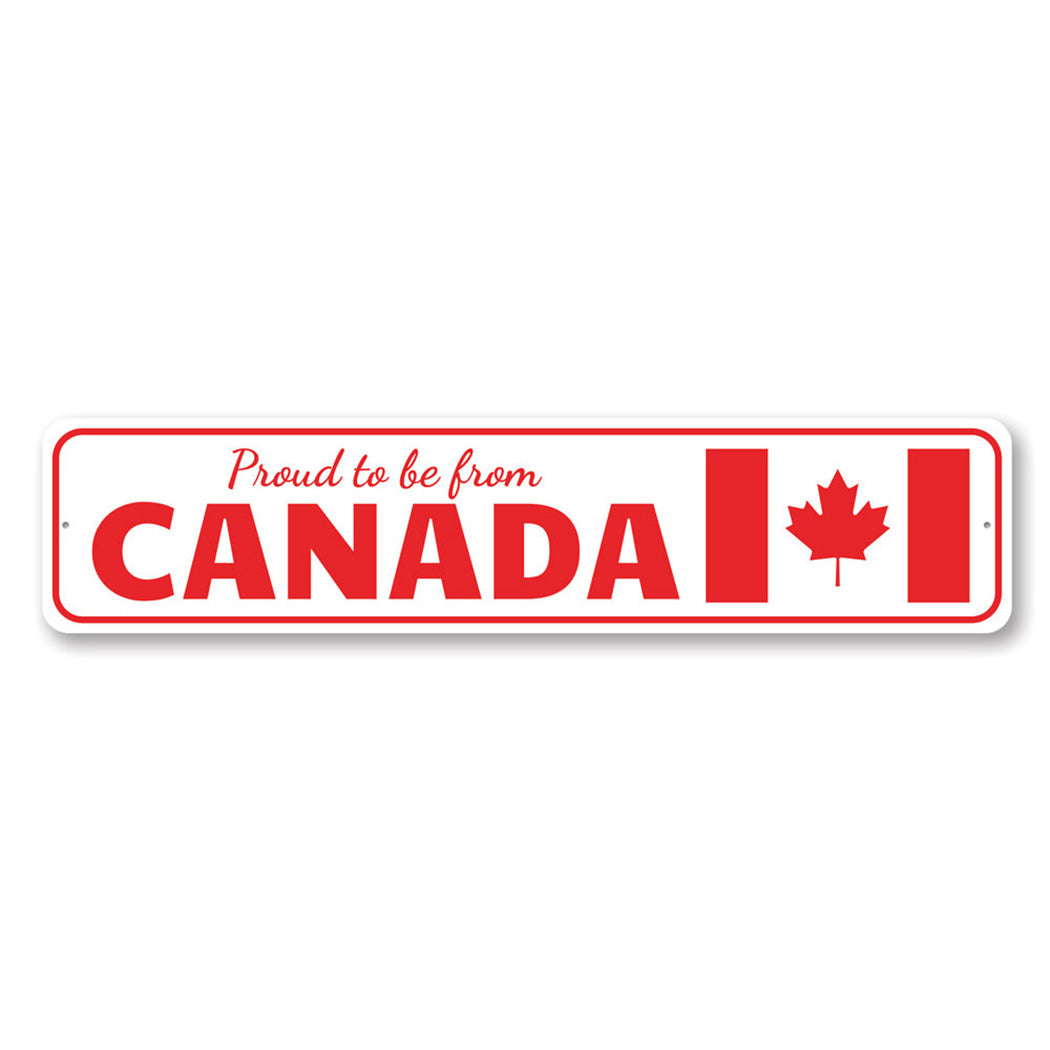 Proud Canadian Metal Sign