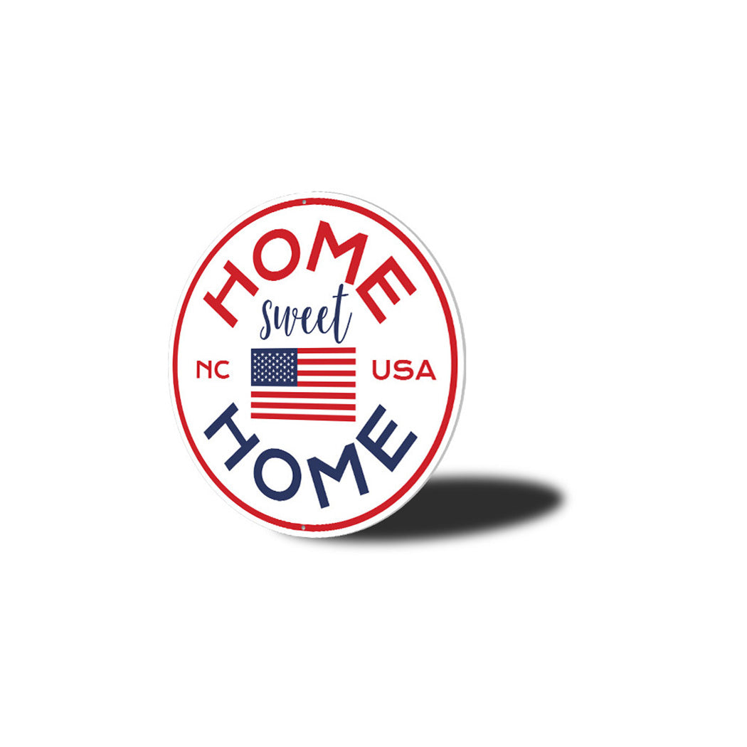 Home Sweet Home Circle Metal Sign