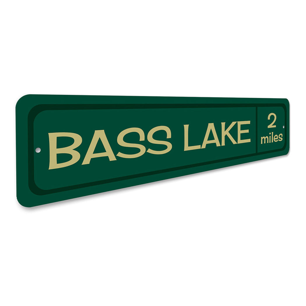 Lake Mileage Sign