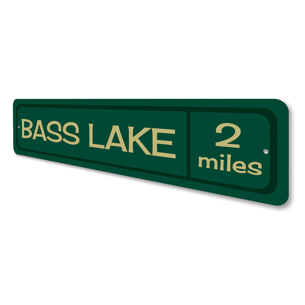 Lake Mileage Sign