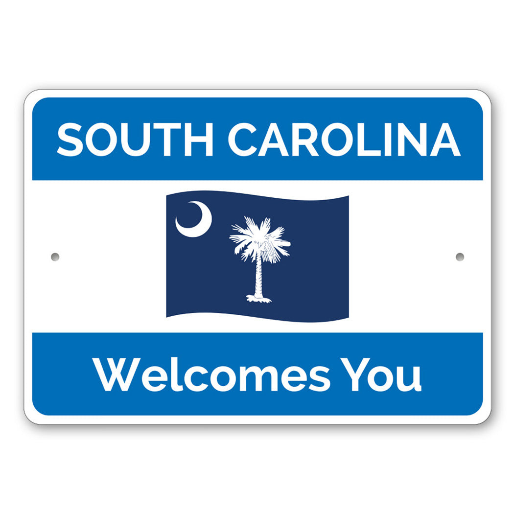 State Flag Welcome Sign