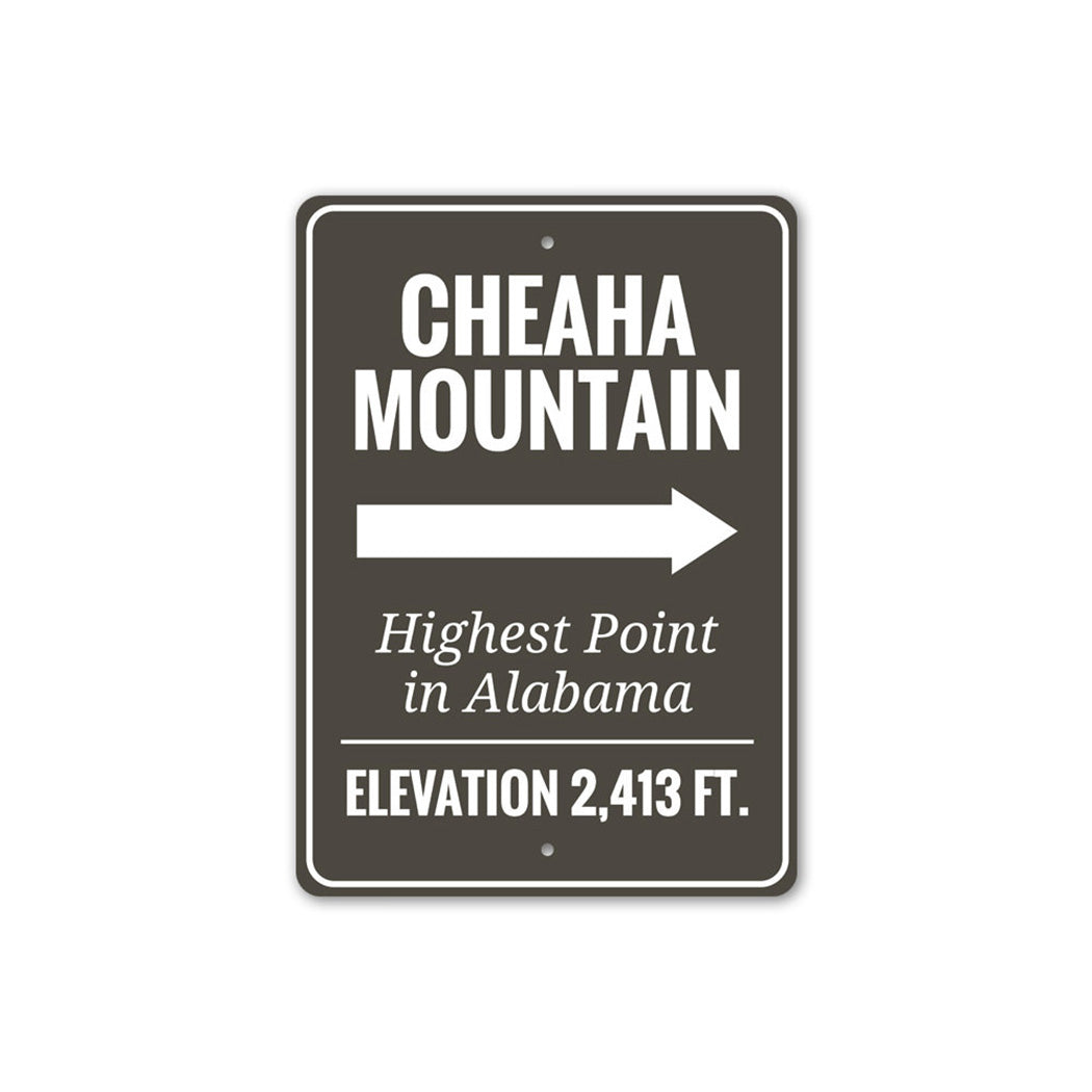 Cheaha Mountain Metal Sign