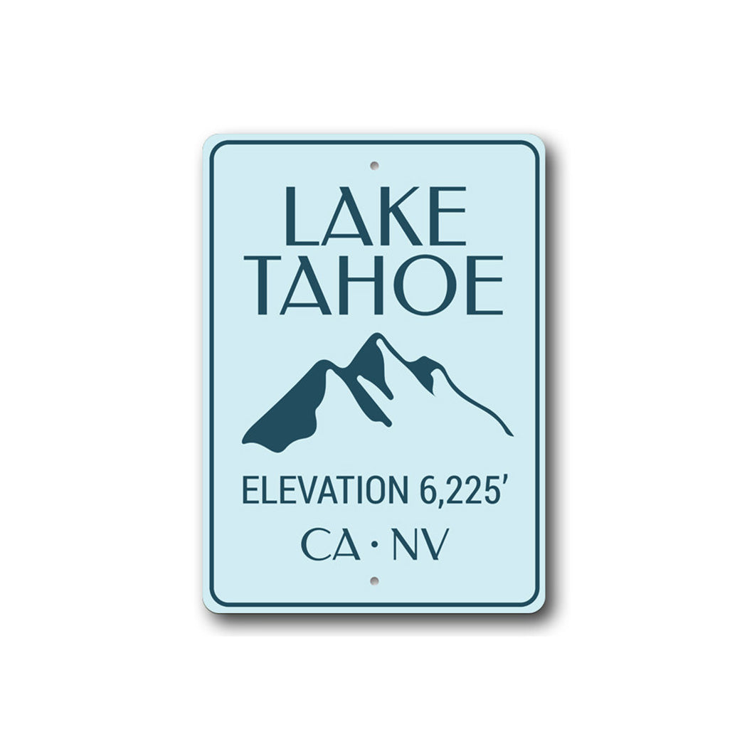 Lake Tahoe Elevation Sign