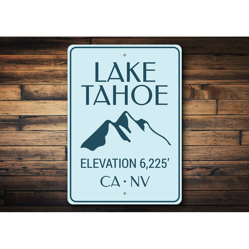 Lake Tahoe Elevation Sign