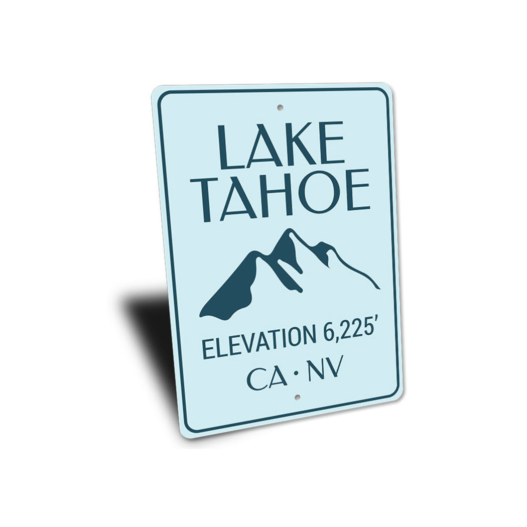 Lake Tahoe Elevation Sign