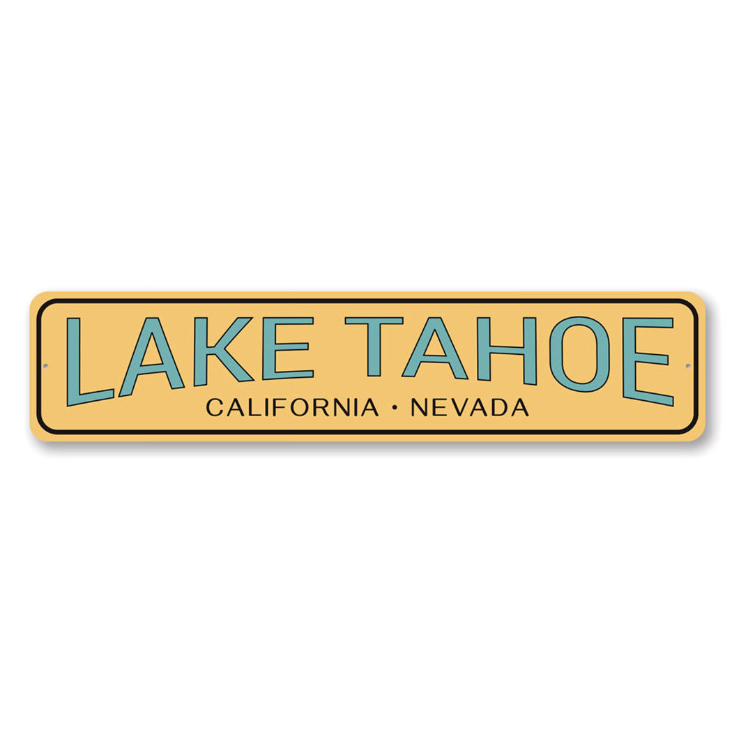 Lake Tahoe Decorative Metal Sign