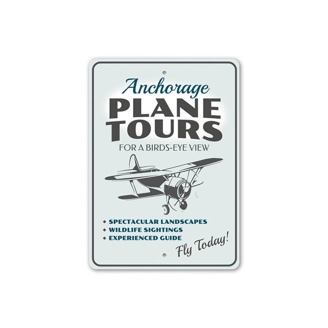 Plane Tours Plane Ride Metal Sign
