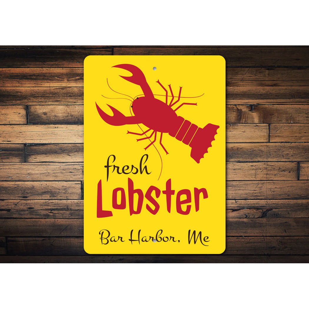 Fresh Lobster Personalized Seafood Sign