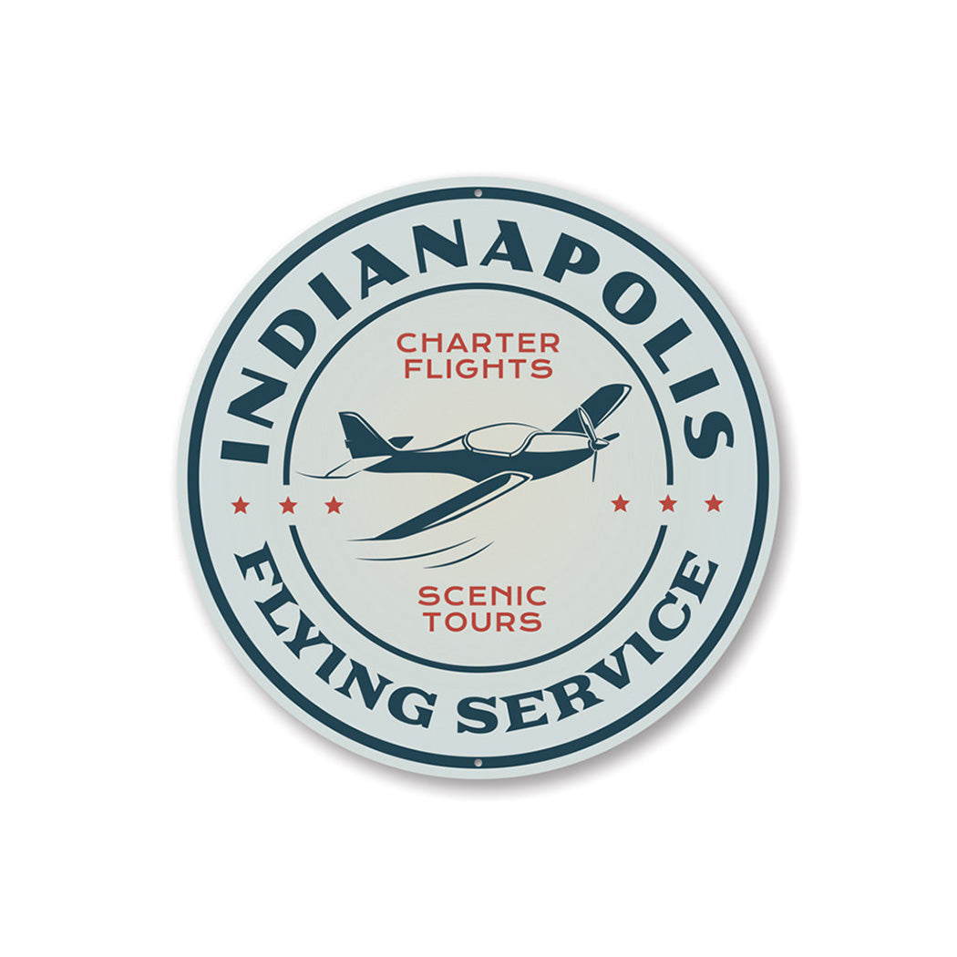 Indianapolis Flying Service Aviation Sign Aluminum Sign