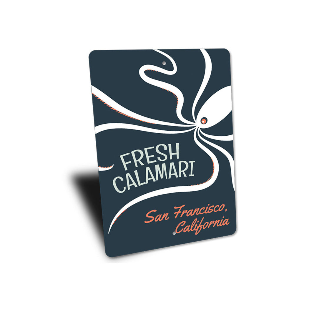 Fresh Calamari Personalized Seafood Sign