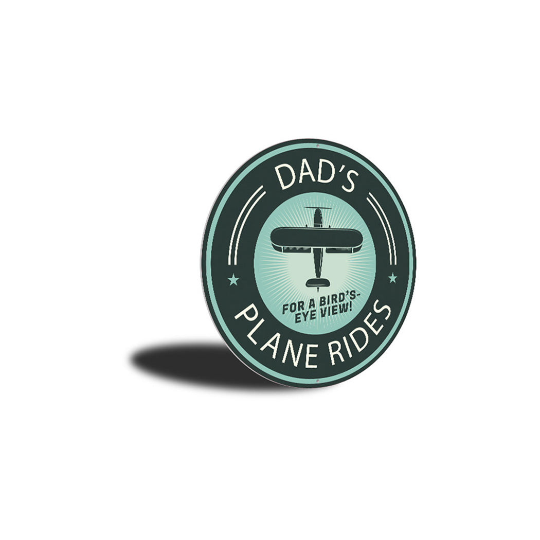Plane Rides Bird's Eye View Airplane Sign Aluminum Sign