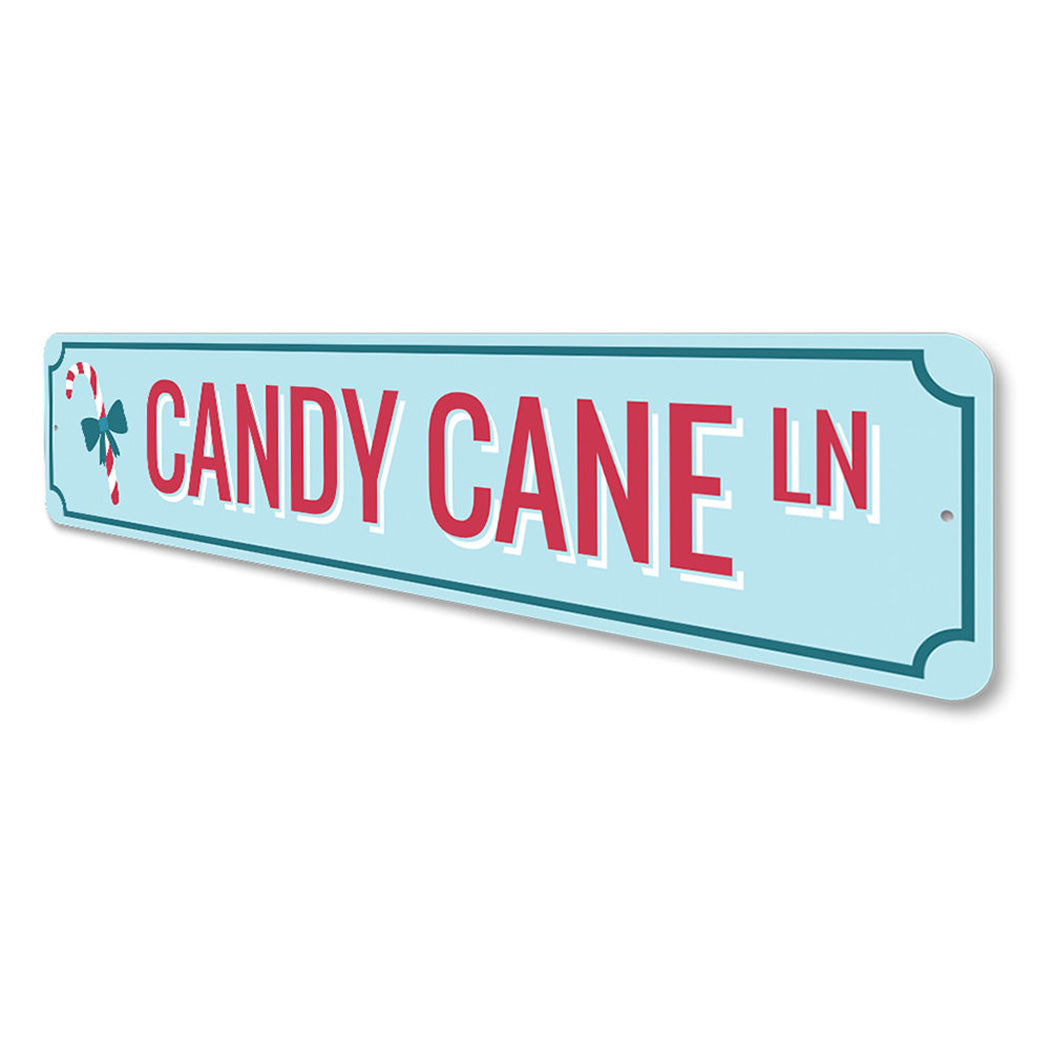 Candy Cane Ln Lane Holiday Sign