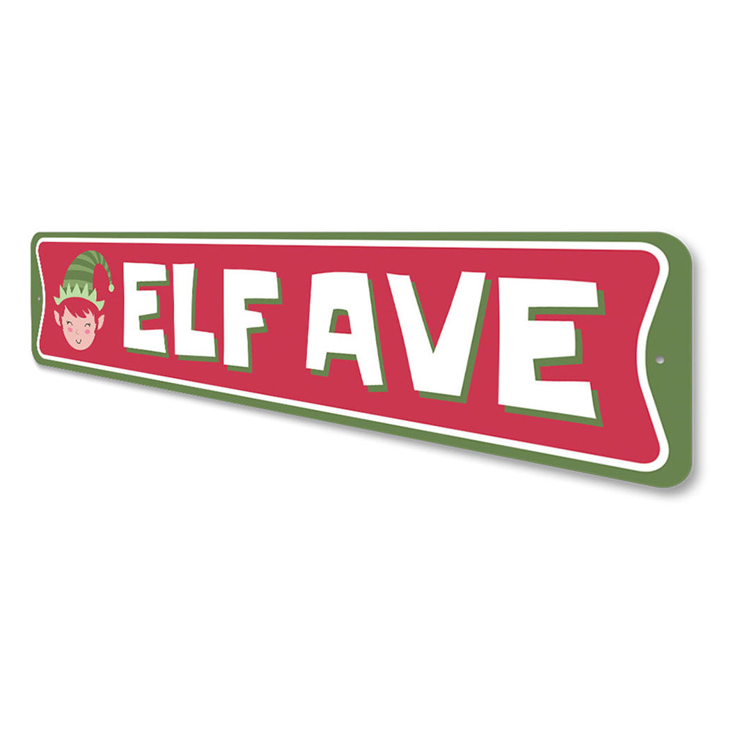 Elf Avenue Holiday Sign