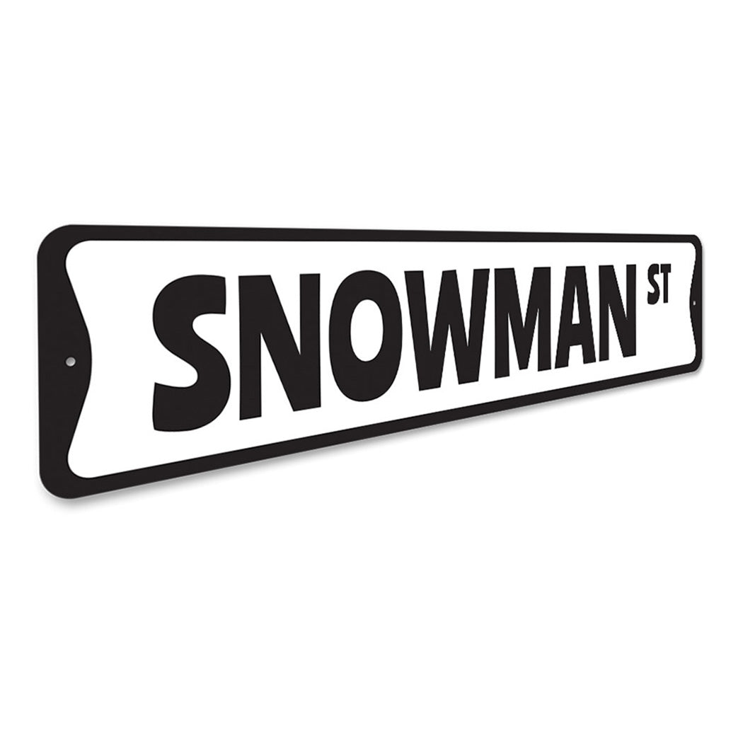 Snowman Street Christmas Sign