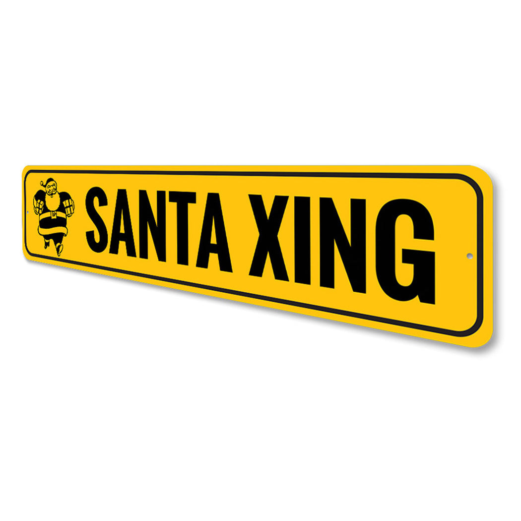Santa Xing Holiday Sign