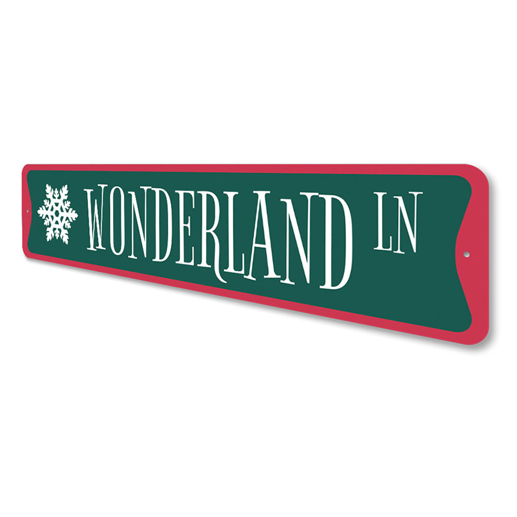 Snowflake Wonderland Lane Christmas Sign
