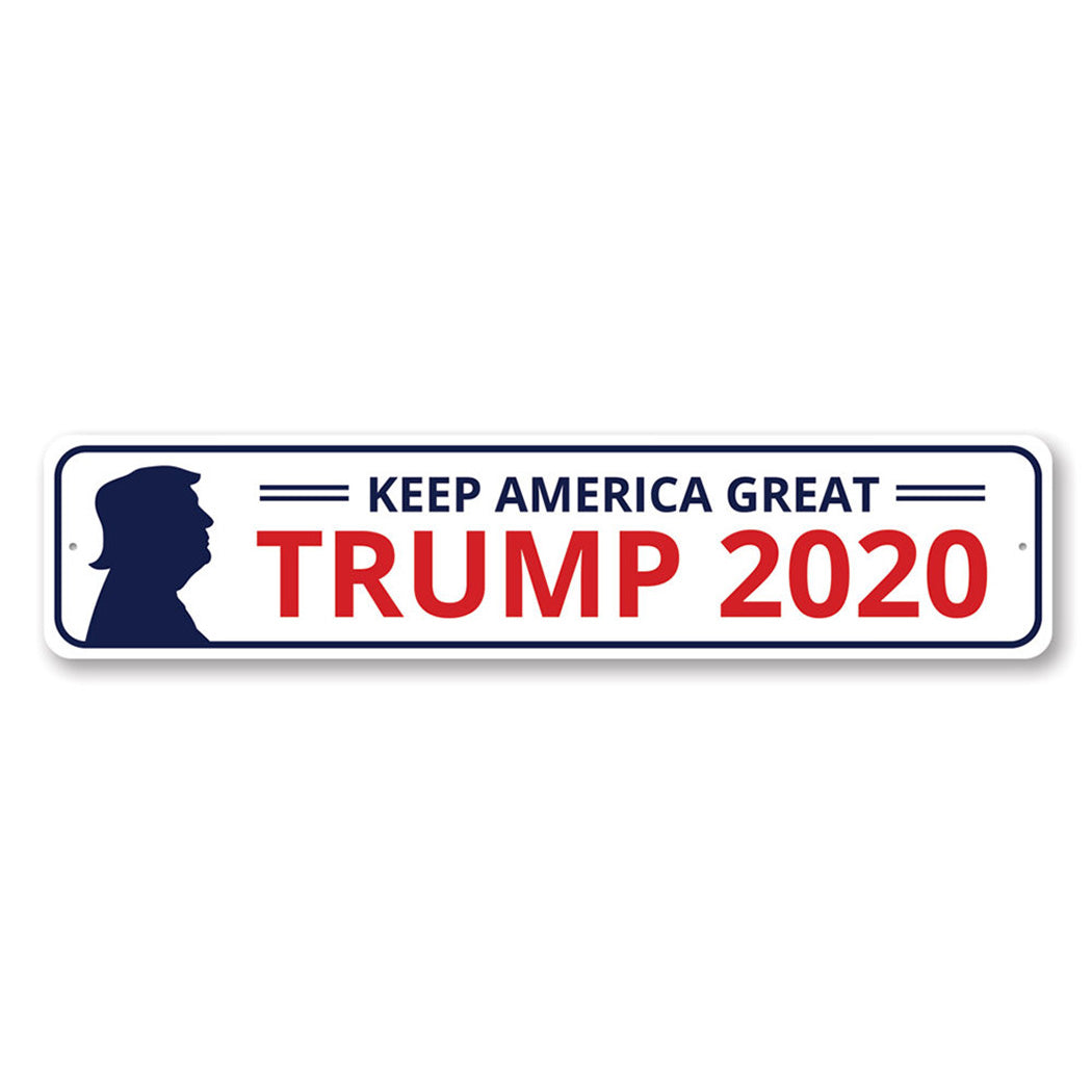 Trump Head Metal Sign