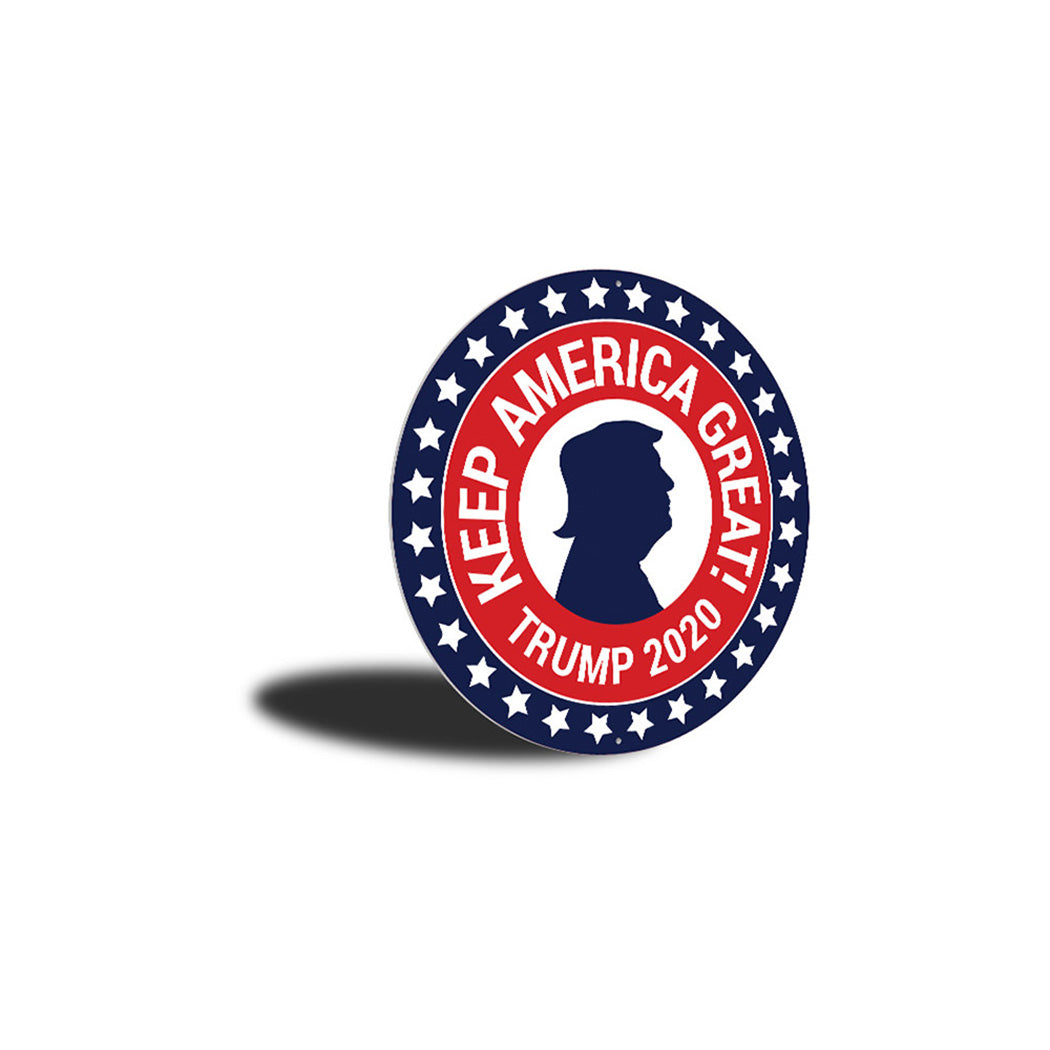 Keep America Great (Stars in Red & Blue) Aluminum Sign