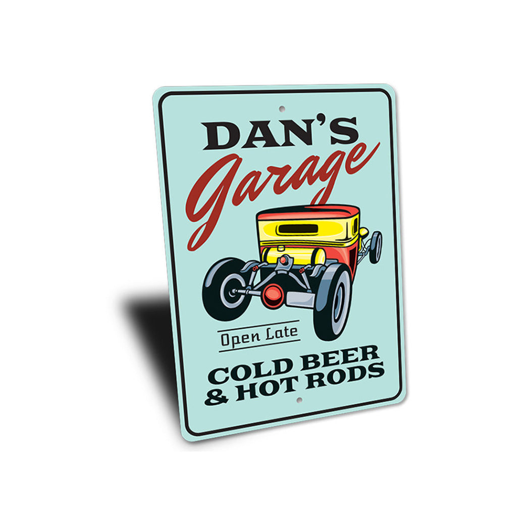 Cold Beer and Hot Rods Garage Sign