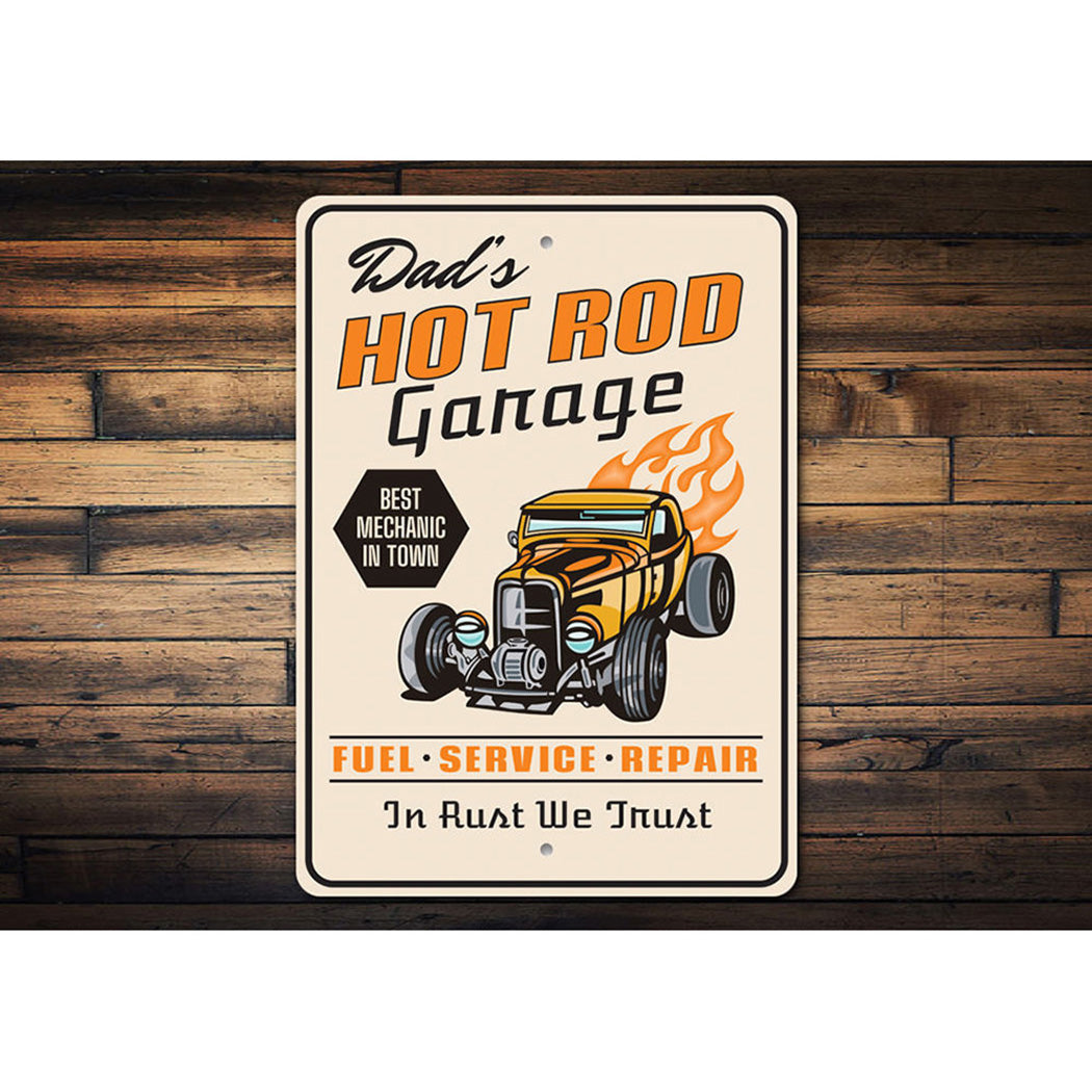 Hot Rod Garage Best Mechanic in Town Sign
