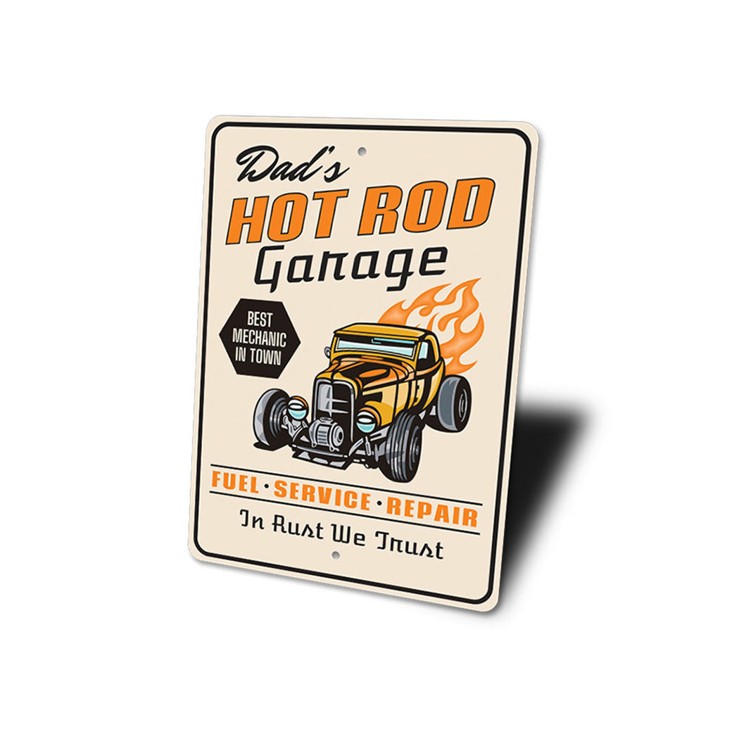 Hot Rod Garage Best Mechanic in Town Sign