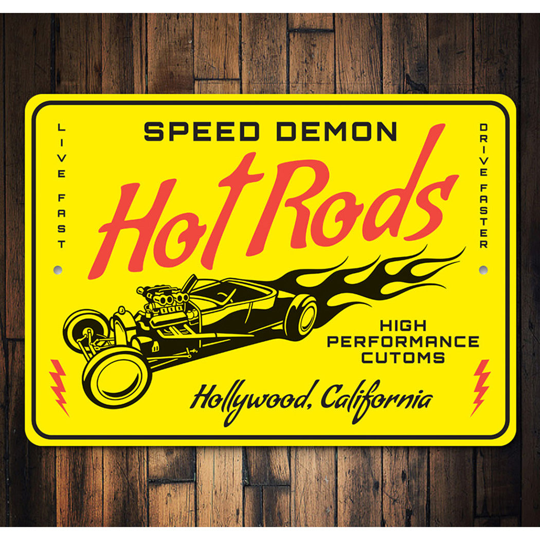 Speed Demon Hot Rods High Performance Customs Sign