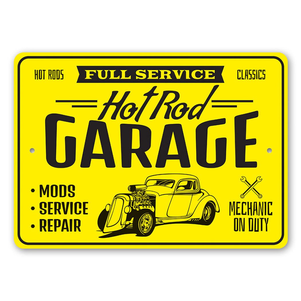 Full Service Hot Rods Classic Garage Mechanic Sign