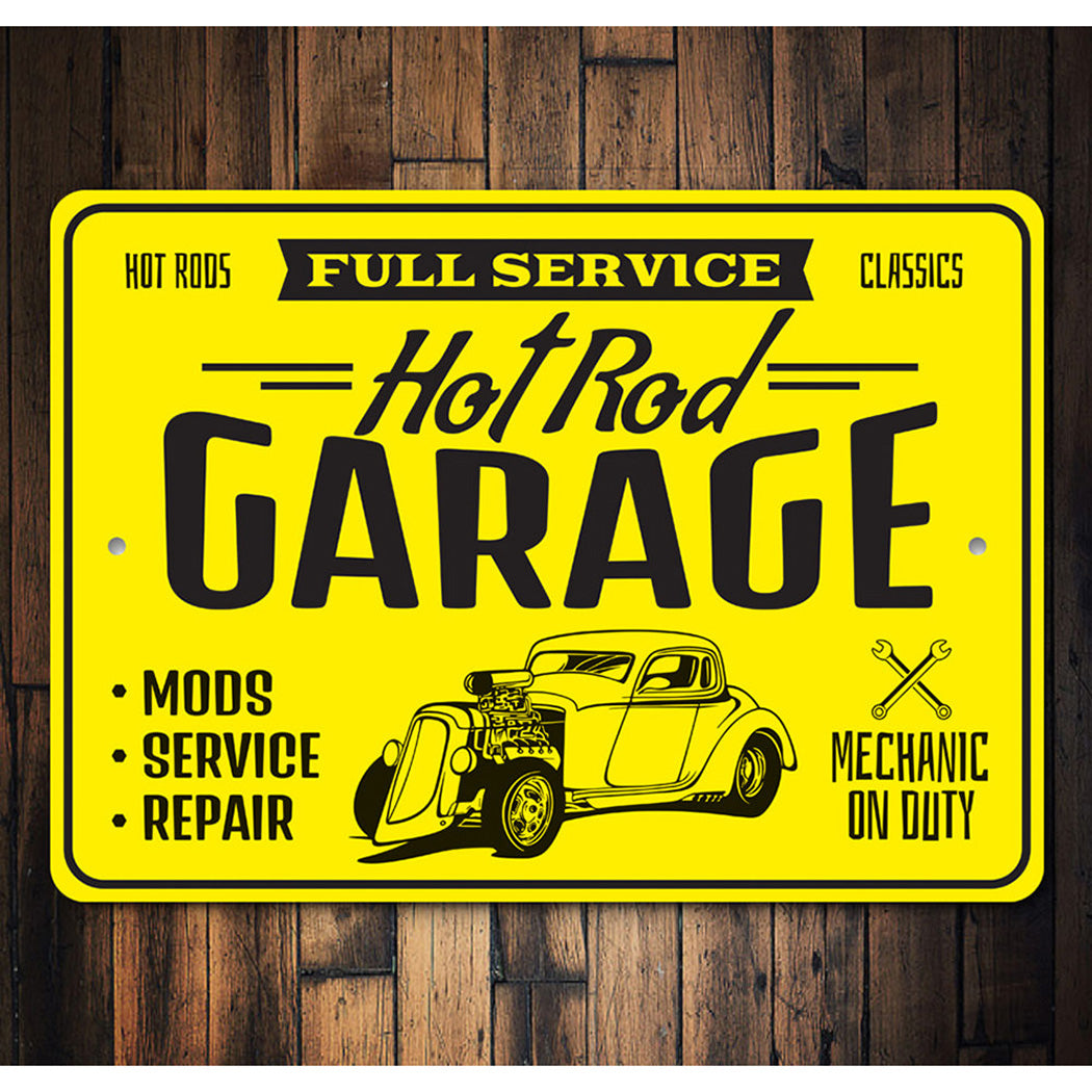 Full Service Hot Rods Classic Garage Mechanic Sign