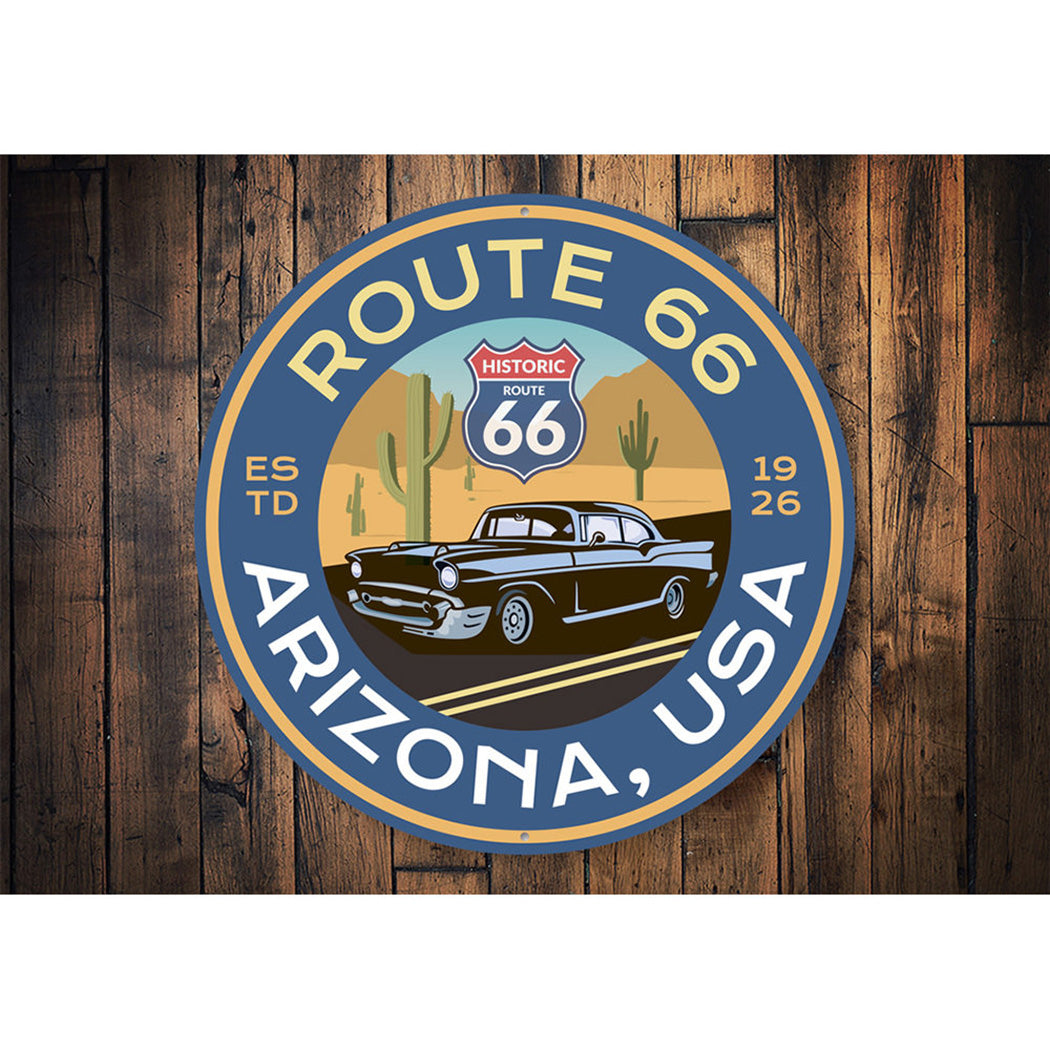 Arizona Historic Route 66 Novelty Sign Aluminum Sign