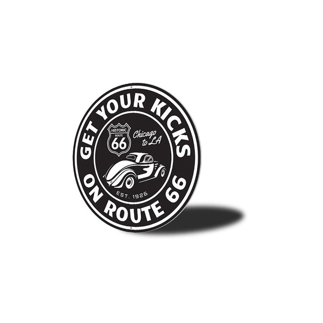 Get Your Kicks on Route 66 Novelty Metal Sign