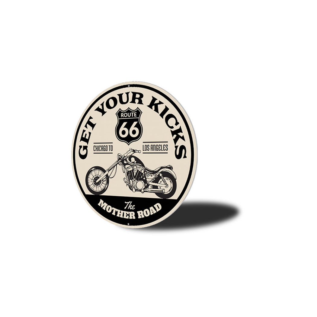 Get Your Kicks The Mother Road Route 66 Metal Sign