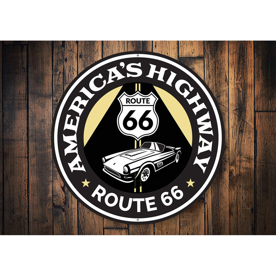 America's Highway Route 66 Road Sign Aluminum Sign
