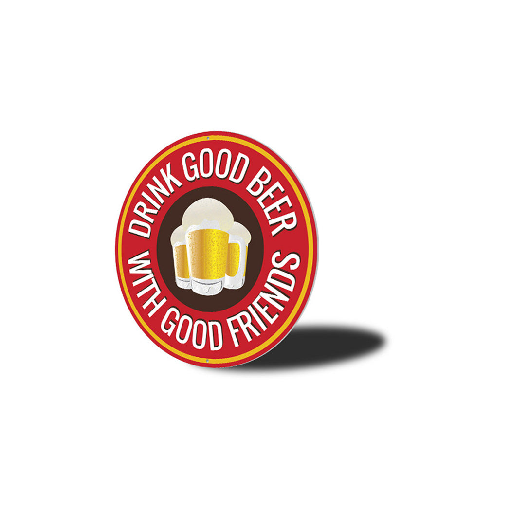 Drink Good Beer Pub Man Cave Metal Sign