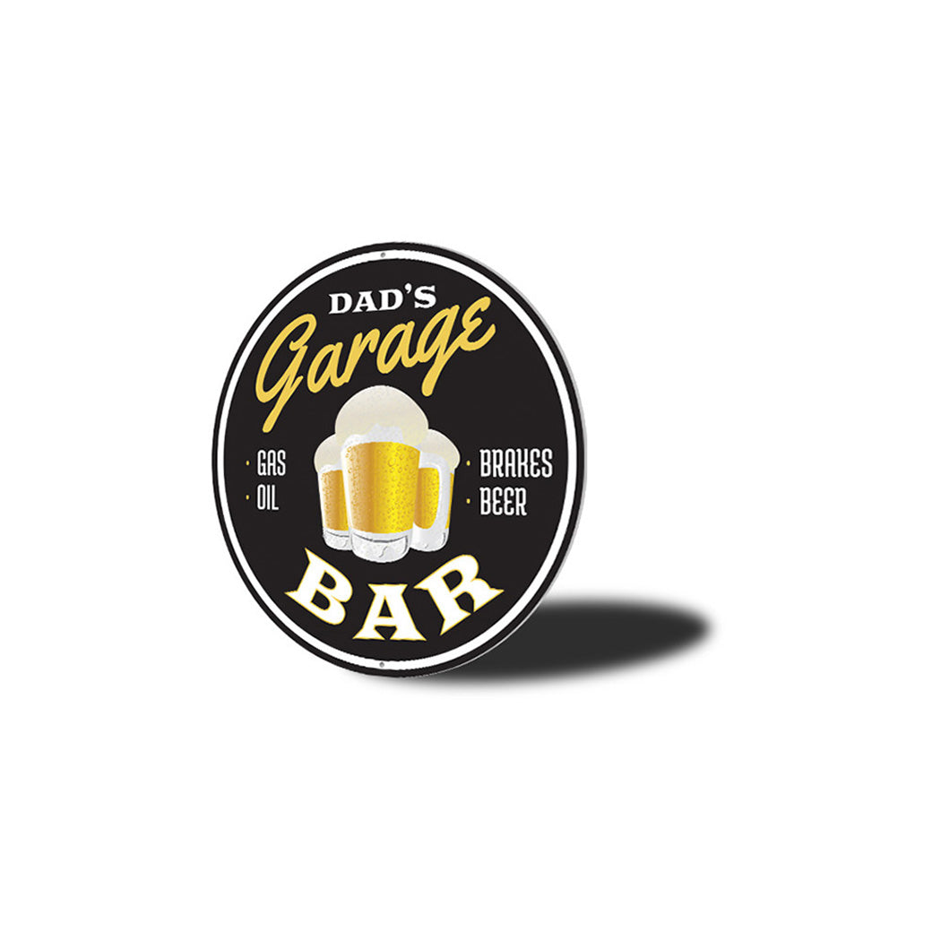 Gas, Oil, Brakes and Beer Garage Bar Metal Sign