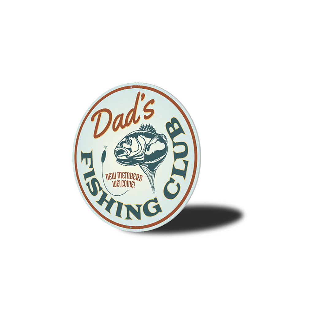 Fishing Club New Members Welcome Metal Sign