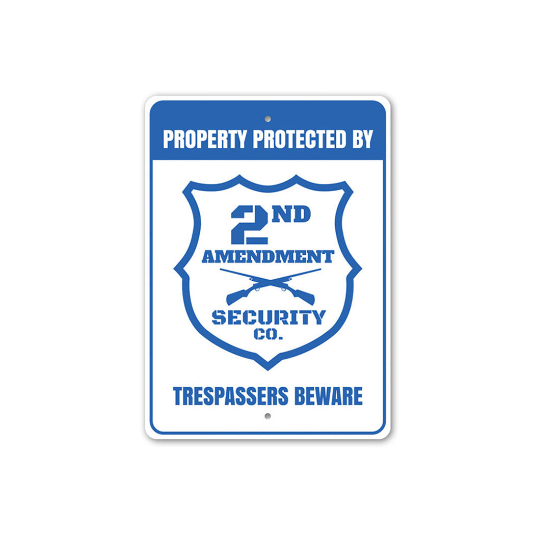 Property Protected by 2nd Amendment Trespassers Warning Sign