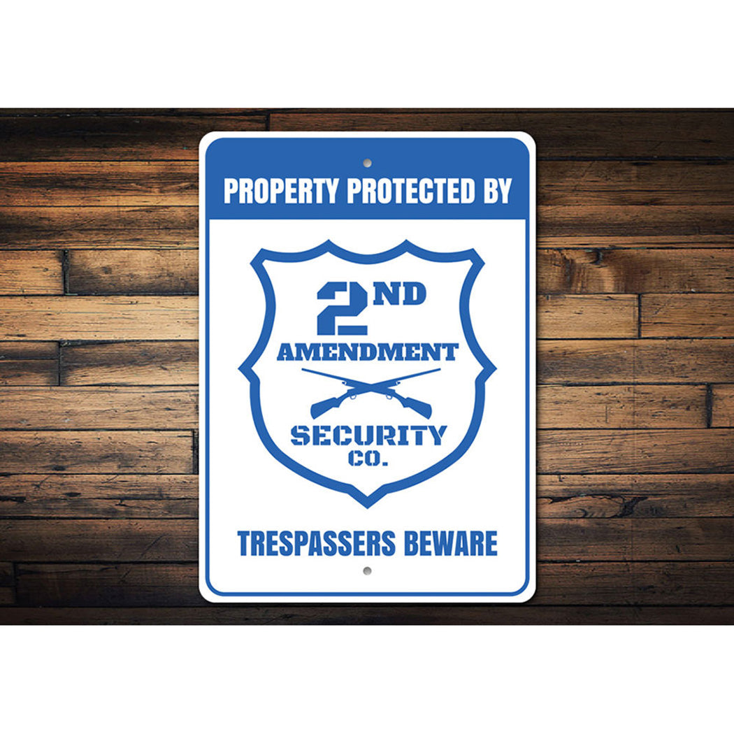 Property Protected by 2nd Amendment Trespassers Warning Sign