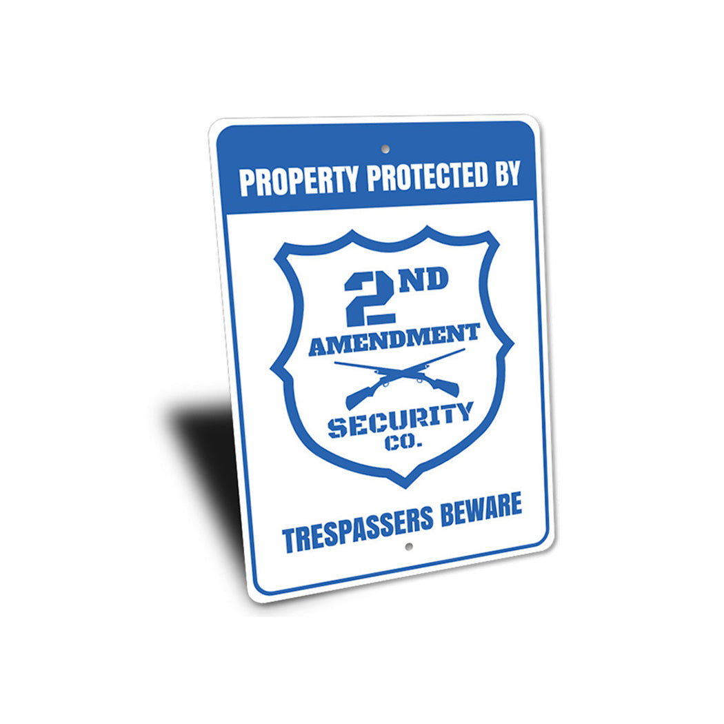 Property Protected by 2nd Amendment Trespassers Warning Sign