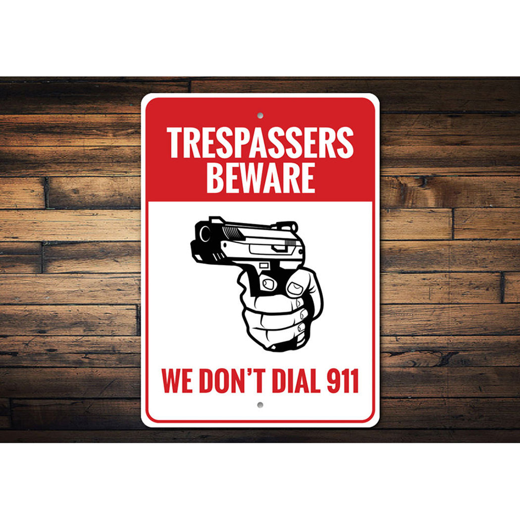 2nd Amendment Trespassers Beware Sign