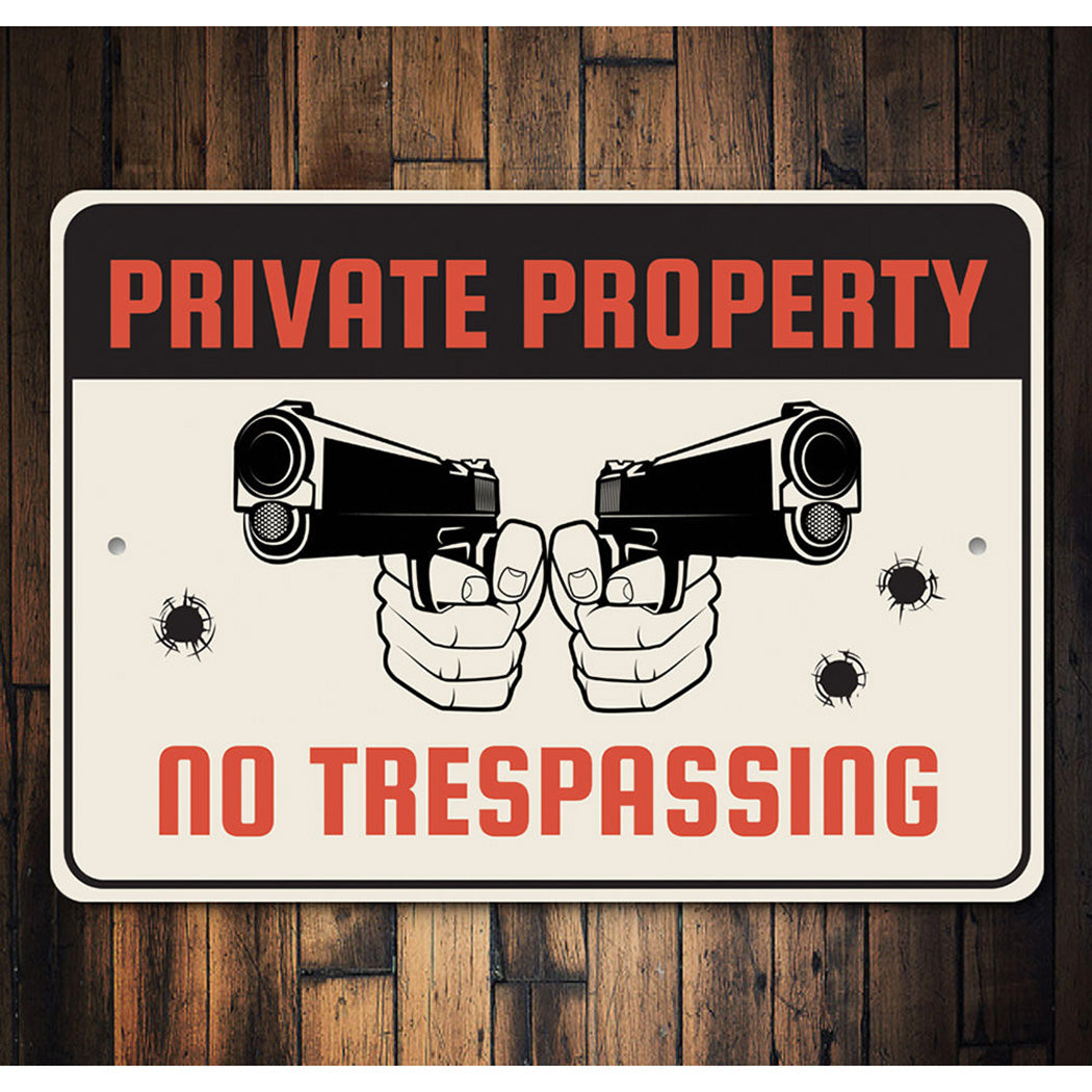 Private Property No Trespassing Sign