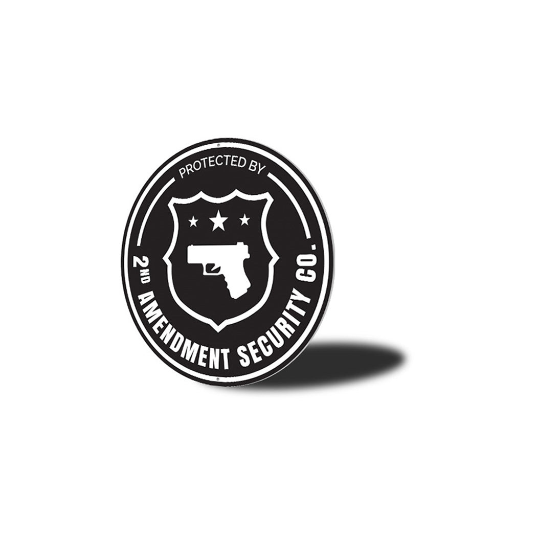 Protected by 2nd Amendment Security Co. Metal Sign