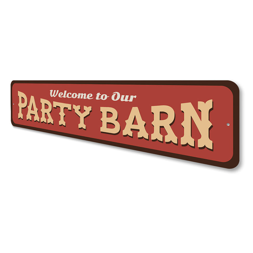 Party Barn Sign